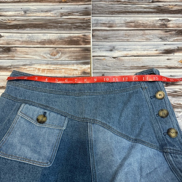 Rejina Pyo Luci Patchwork Contrast Raw Hem Slim Straight Ankle Jean Trousers 14 - Picture 12 of 14